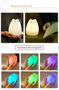 7 Colors Cat LED Lamp