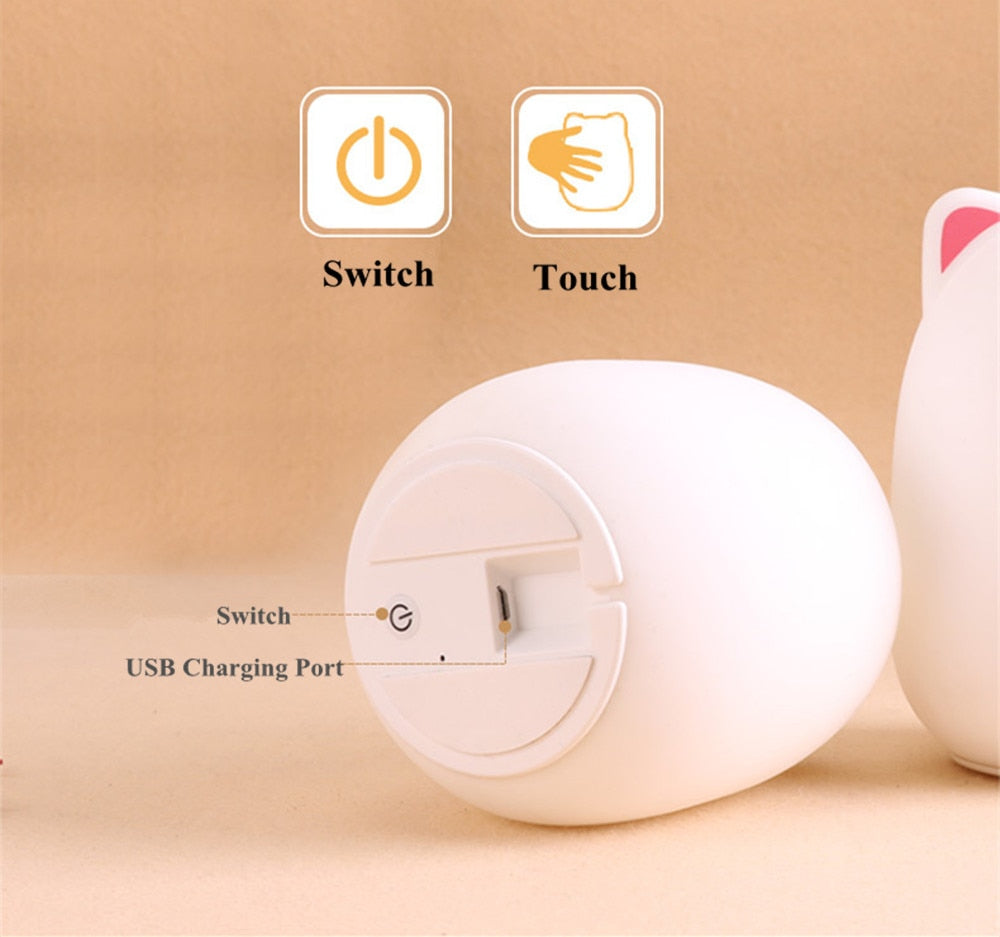 ChubbyCat LED Night Light for Kids or Baby